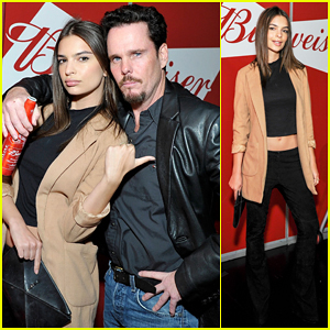 Emily Ratajkowski & Entourage Co-star Kevin Dillon Buddy Up at Bud & Burgers Champion Launch!