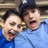 Ashton Kutcher and Mila Kunis Hilariously Photobomb Friends at a Baseball Game