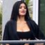 Kylie Jenner Models Black Strappy Monokini, Stiletto Heels—See the Pics