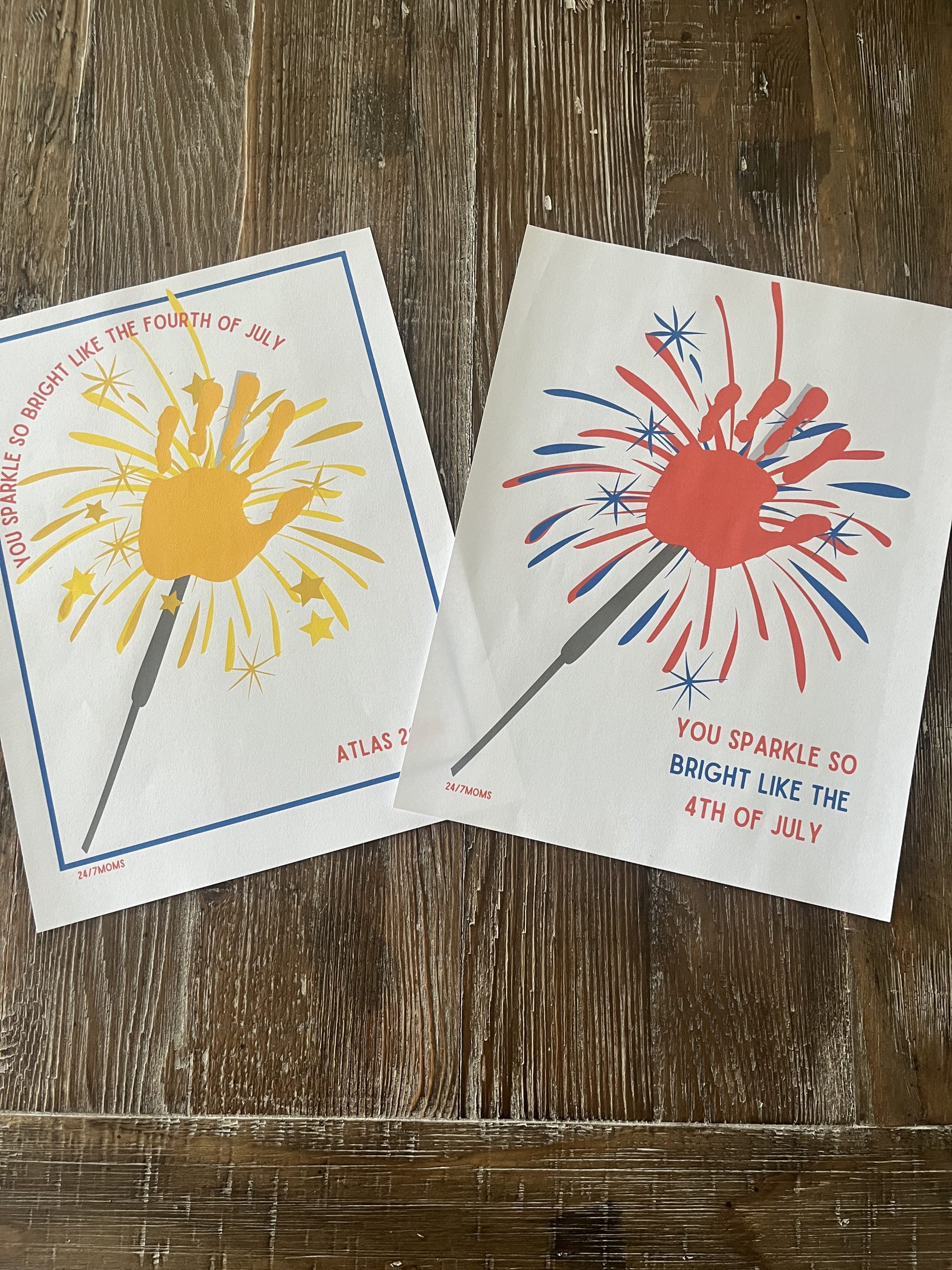 FREE 4th of July Hand Print – Printable