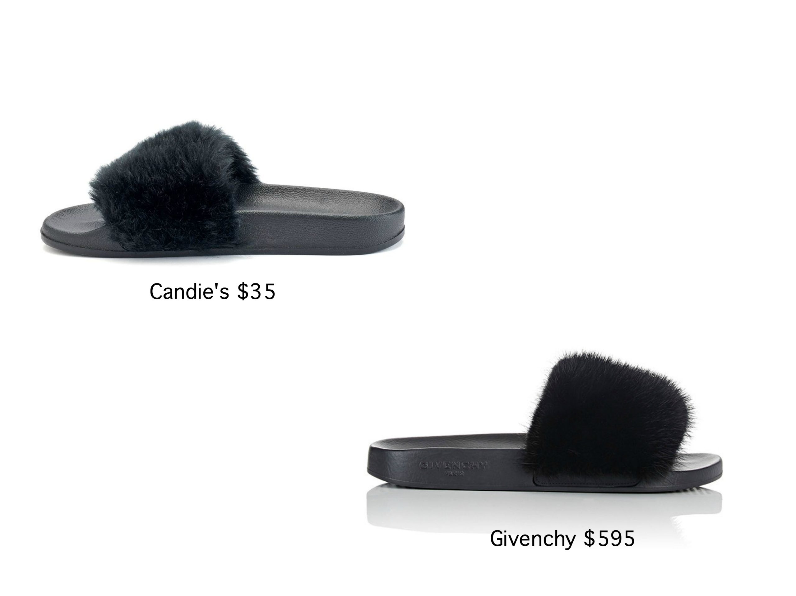 Givenchy vs Candie’s Fur Sandals: Fur Fun’s Sake