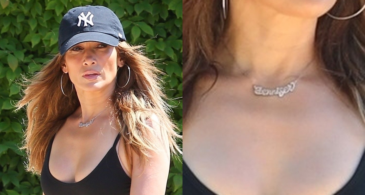 Jennifer Lopez Switches Out Ben Affleck Necklace for New ‘Jennifer’ Nameplate | Jennifer Lopez | Just Jared: Celebrity News and Gossip