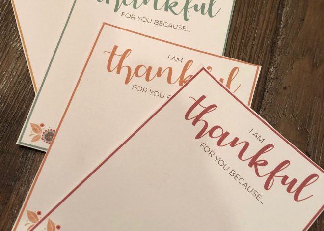 The I am Thankful For You Tradition {Free Printable}