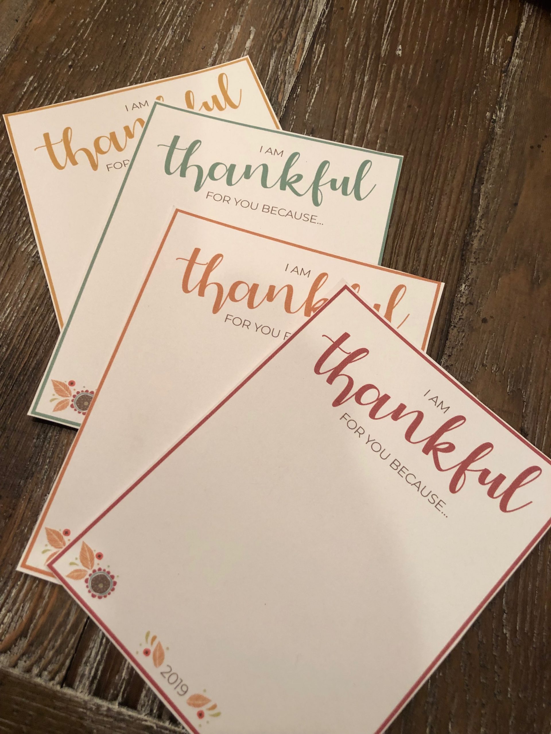 The I am Thankful For You Tradition {Free Printable}