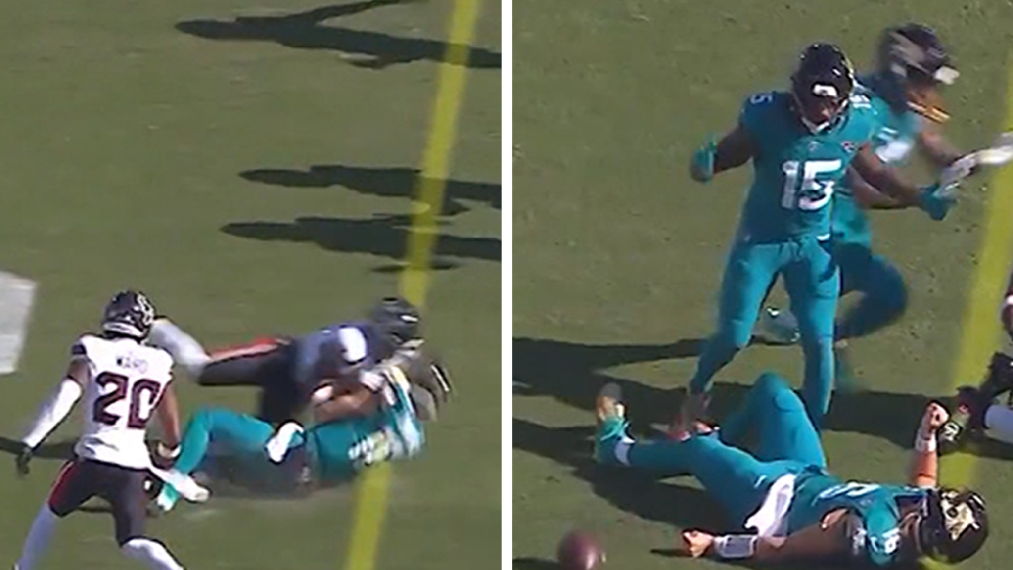 Jaguars QB Trevor Lawrence Leveled By Vicious Late Hit, Brawl Breaks Out